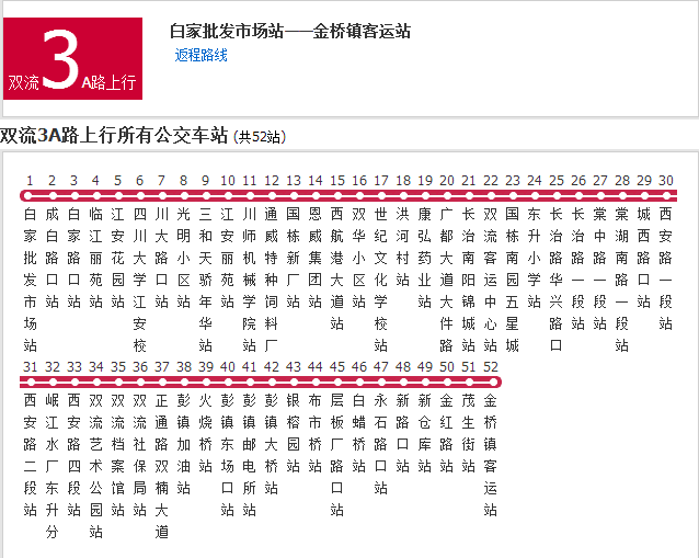 雙流公交3A路