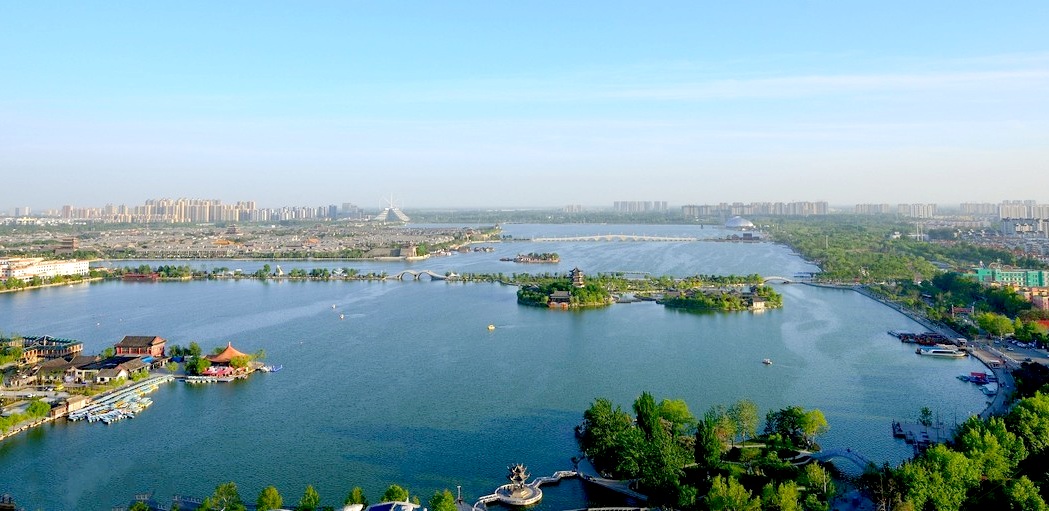 東昌湖西部湖區全景