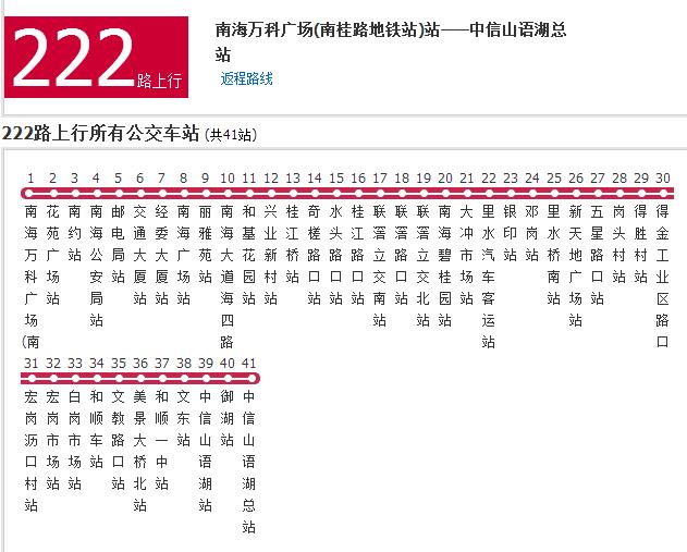 佛山公交222路