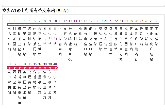 寮步公交A1路