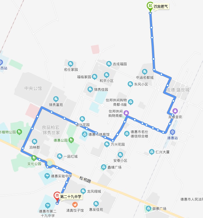 德惠6路線路走向圖