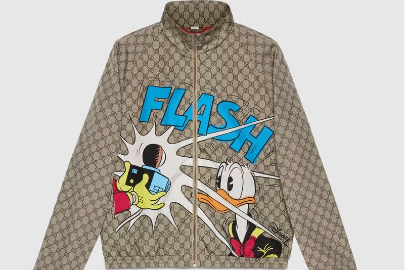 Disney x Gucci唐老鴨印花GG尼龍夾克