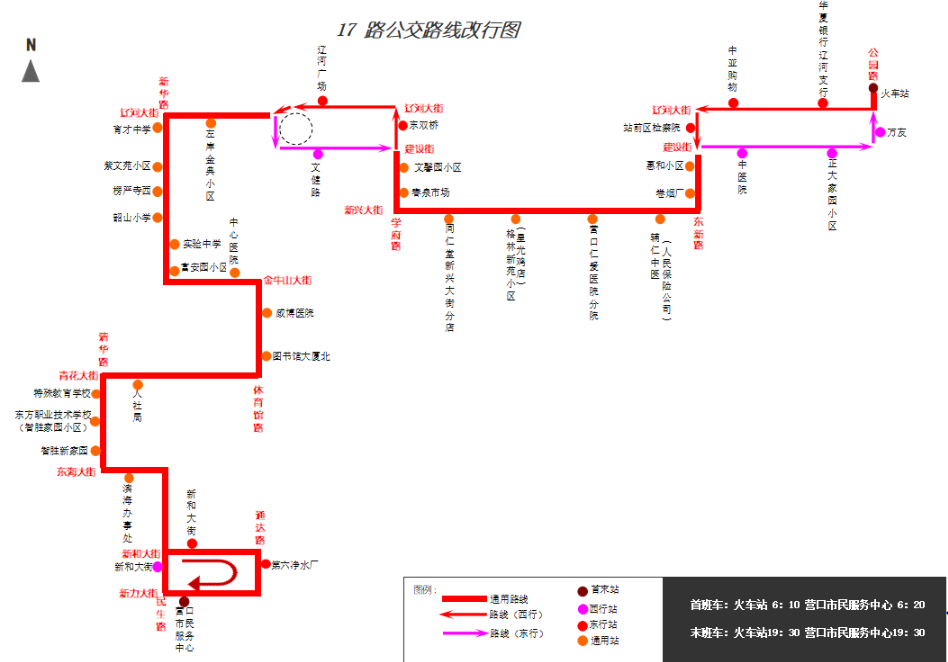 營口公交17路