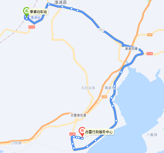 漳州公交古雷港G3路