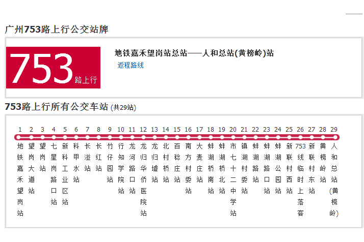 廣州公交753路