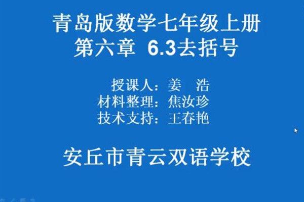 6.3去括弧姜浩