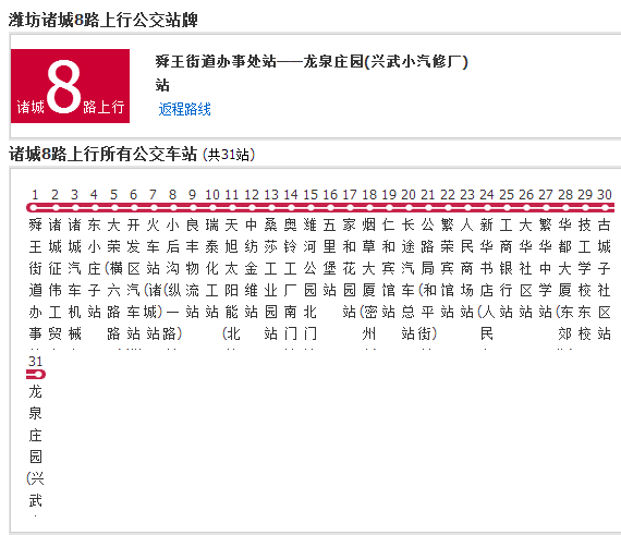 諸城公交8路