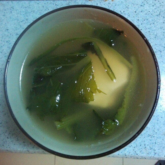 小白菜內酯豆腐湯