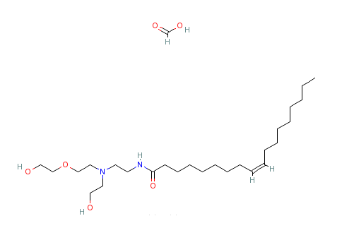 甲酸與(Z)-N-[2-[[2-（2-羥基乙氧基）乙基]（2-羥乙基）氨基]乙基]-9-十八烷烯酸醯胺的化合物