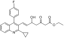 (E)-7-[2-環丙基-4-（4-氟苯基）-3-喹啉基]-5-羥基-3-氧代-6-庚烯酸乙酯