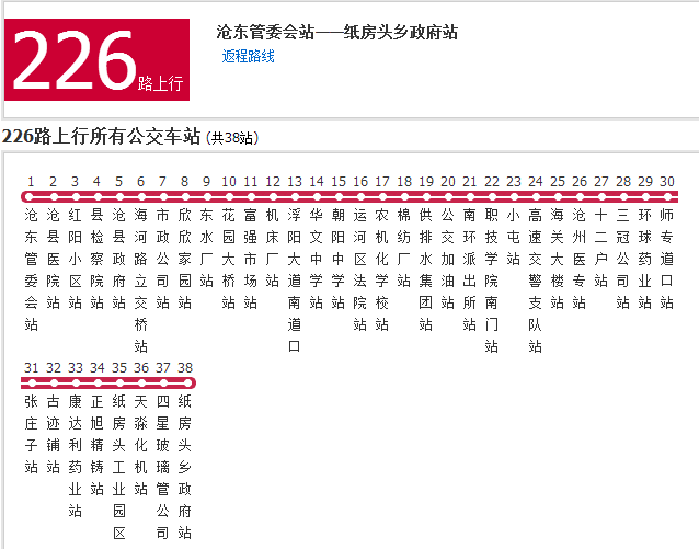 滄州公交226路