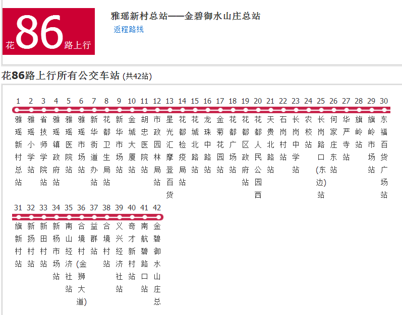 廣州公交花86路