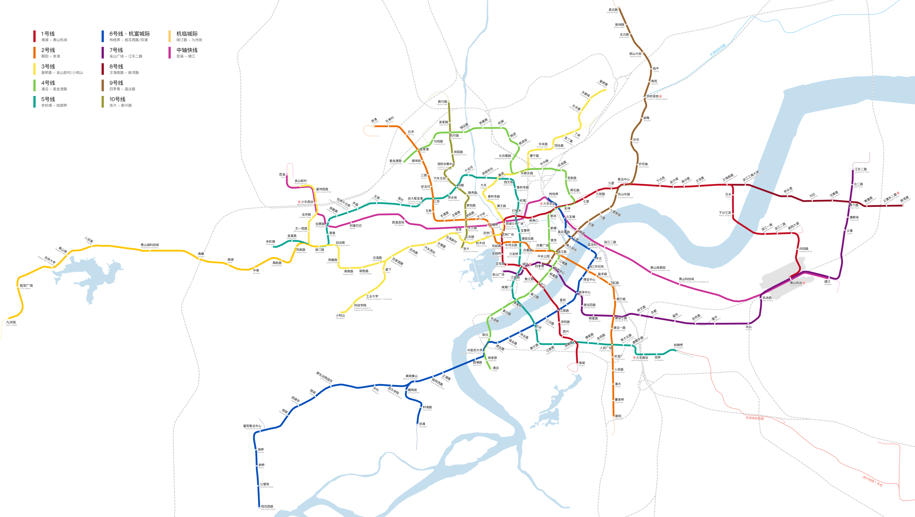 杭州捷運規劃圖