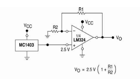 圖1 LM324電壓參考電路圖