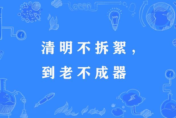 清明不拆絮，到老不成器