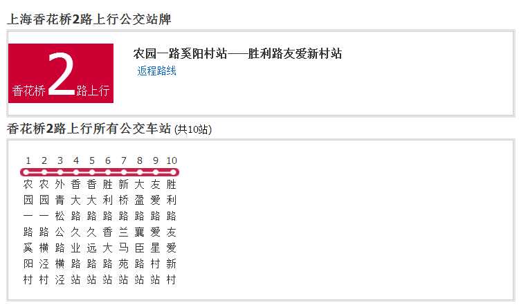 上海公交香花橋2路