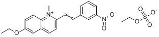 6-乙氧基-1-甲基-2-（3-硝基苯乙烯基）喹啉硫酸甲酯鹽