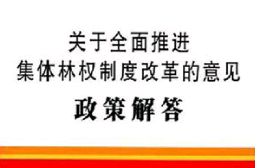 關於全面推進集體林權制度改革的意見政策解答