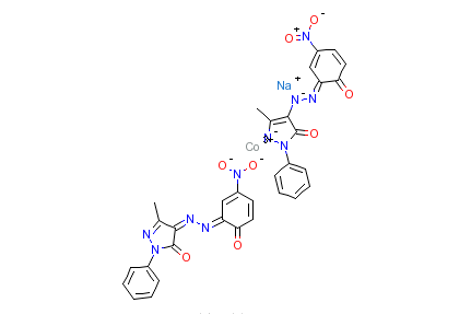 二[2,4-二氫-4-[（2-羥基-5-硝基苯基）偶氮]-5-甲基-2-苯基-3H-吡唑-3-酸(2-)]鈷酸(1-)鈉