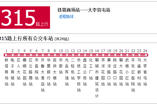 聊城公交315路