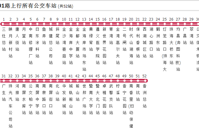 珠海公交201路