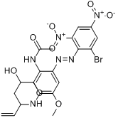 N-[2-[（2-溴-4,6-二硝基苯基）偶氮]-5-[（2-羥基-3-甲氧基丙基）-2-丙烯基氨基]-4-甲氧基苯基]乙醯胺