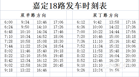 上海公交嘉定18路