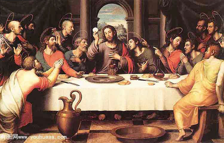 油畫：《最後的晚餐》胡安·德·華內斯