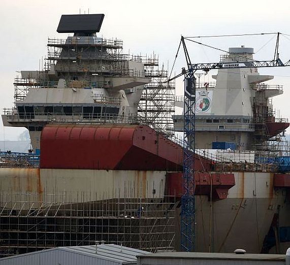 “伊莉莎白女王”號艦島安裝的S1850M雷達