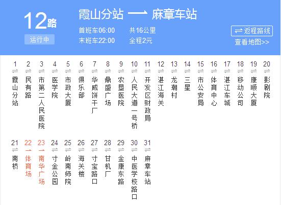 湛江公交12路