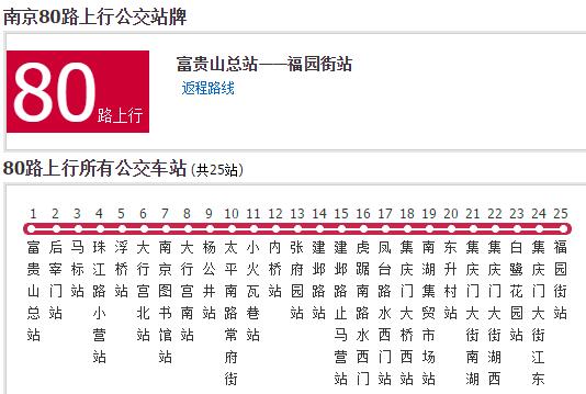 南京公交80路