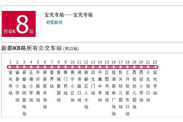 新都公交K8路