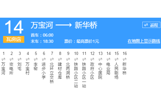 大連公交瓦房店14路