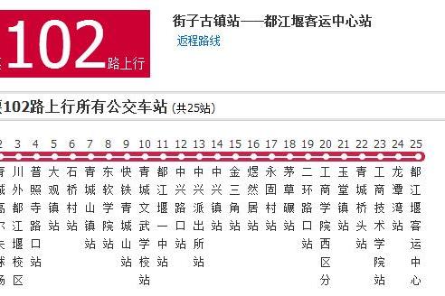 都江堰公交102路