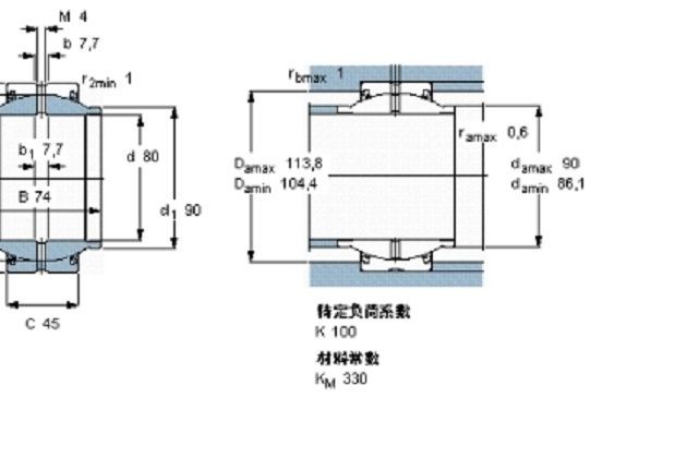 SKF GEM80ES-2RS軸承