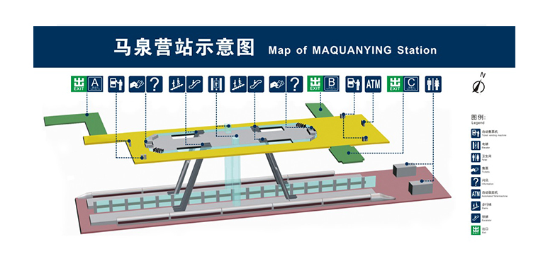 馬泉營站站內立體圖