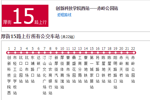 厚街公交15路