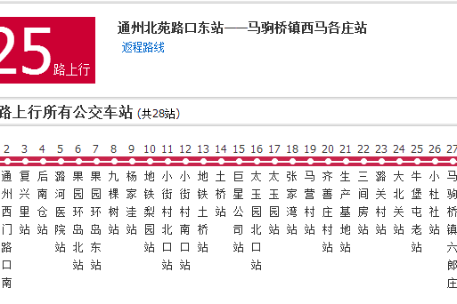 北京公交通25路