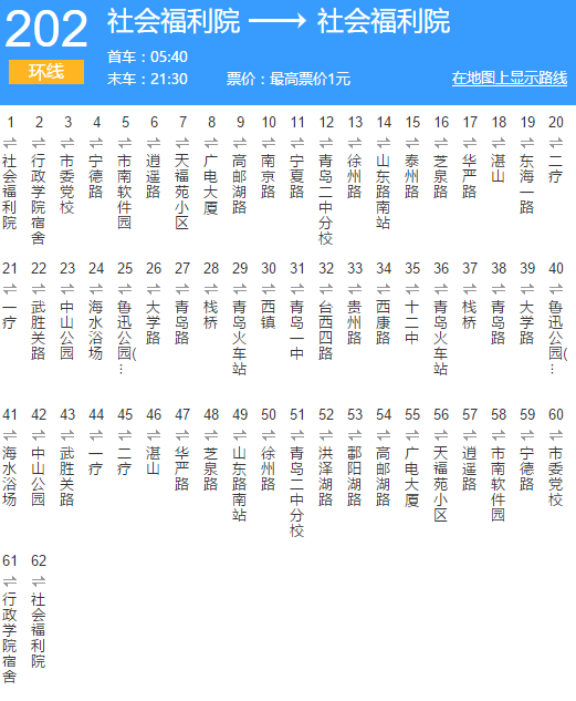 寧波公交202路環線