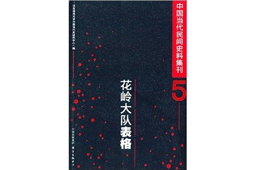 中國當代民間史料集刊：花嶺大隊表格