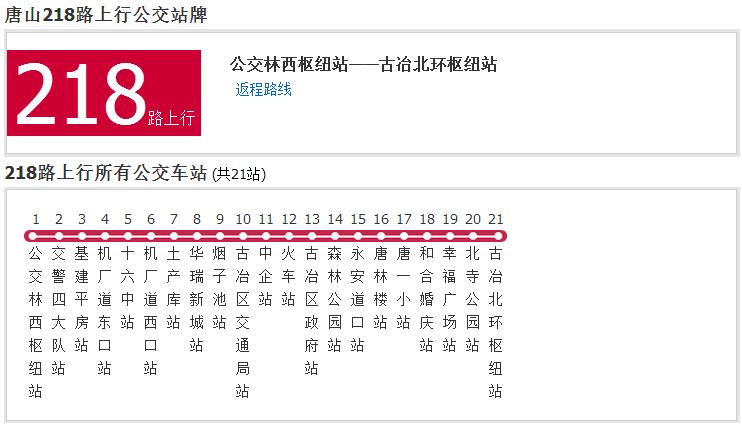 唐山公交218路