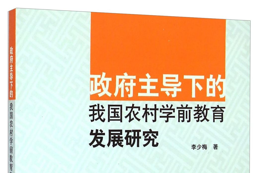 政府主導下的我國農村學前教育發展研究