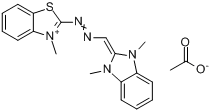 2-[[（1,3-二氫-1,3-二甲基-2H-苯並咪唑-2-亞基）甲基]偶氮]-3-甲基苯並噻唑翁乙酸鹽