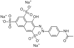 7-[[4-乙醯氨基苯基]偶氮]-8-羥基-1,3,6-萘三磺酸三鈉