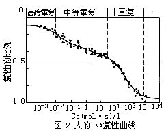 人的DNA復性曲線