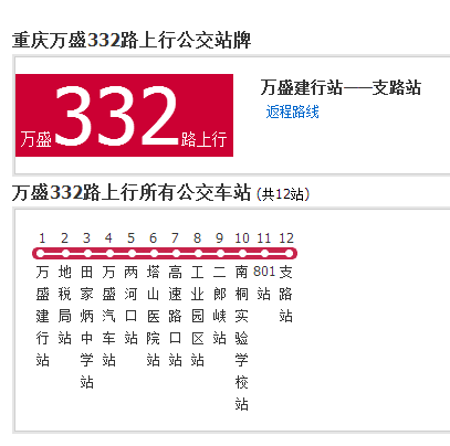 萬盛公交332路