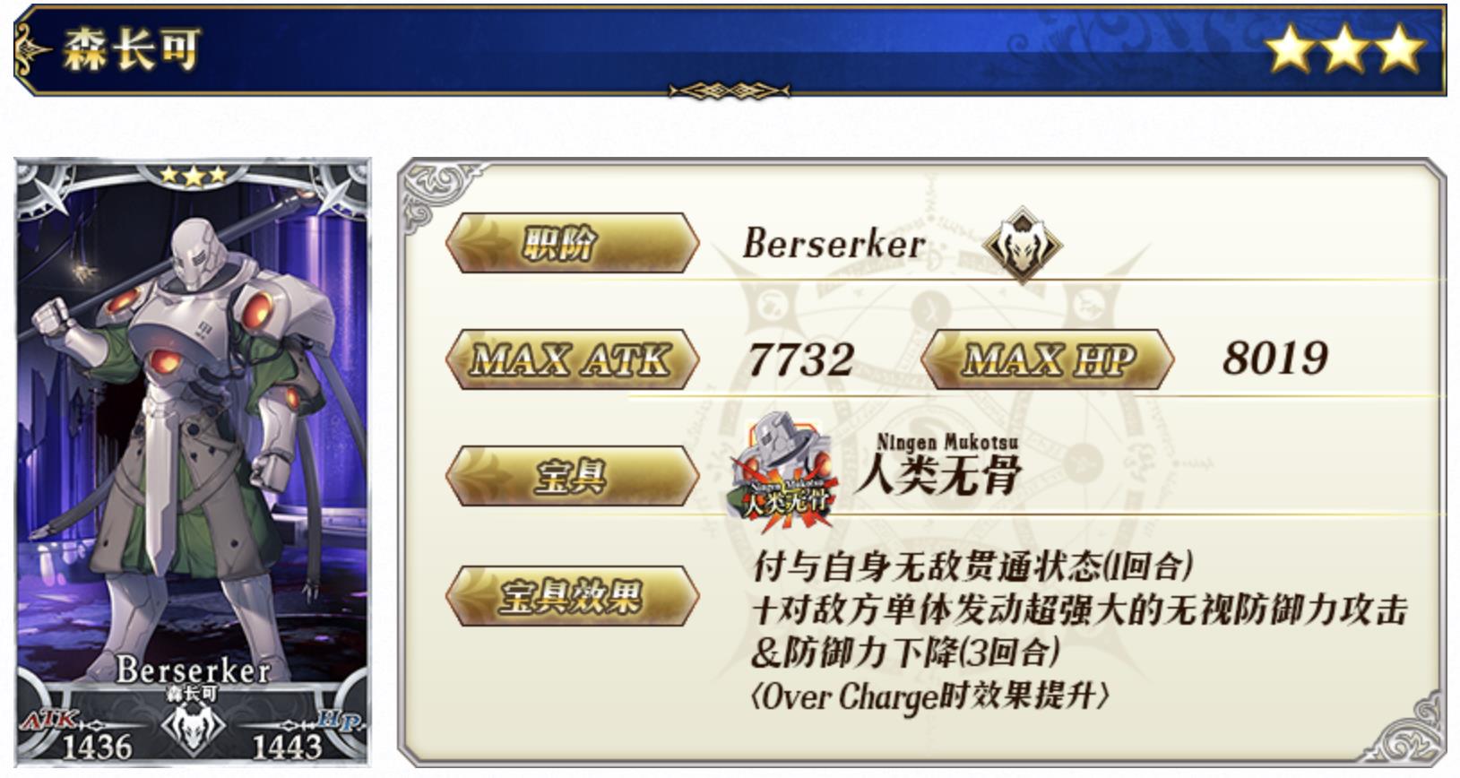 森長可(遊戲《Fate/Grand Order》中的3星Berserker)