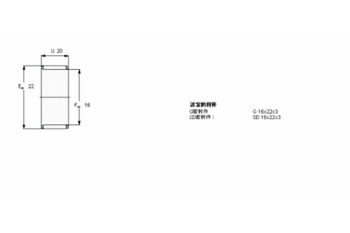 SKF K16x22x16軸承尺寸參數