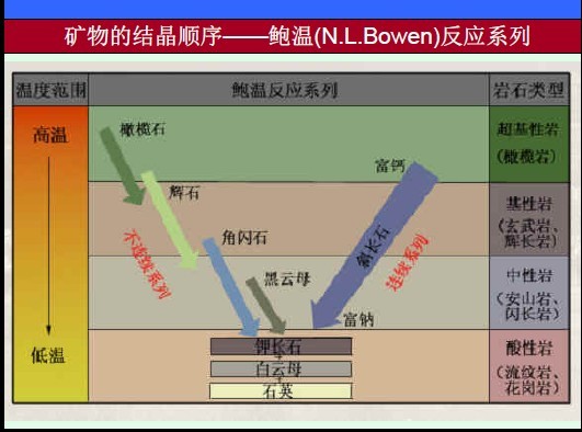 鮑溫反應系列圖示