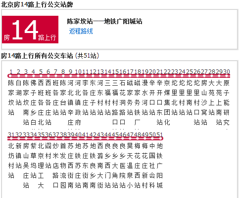 北京公交房14路